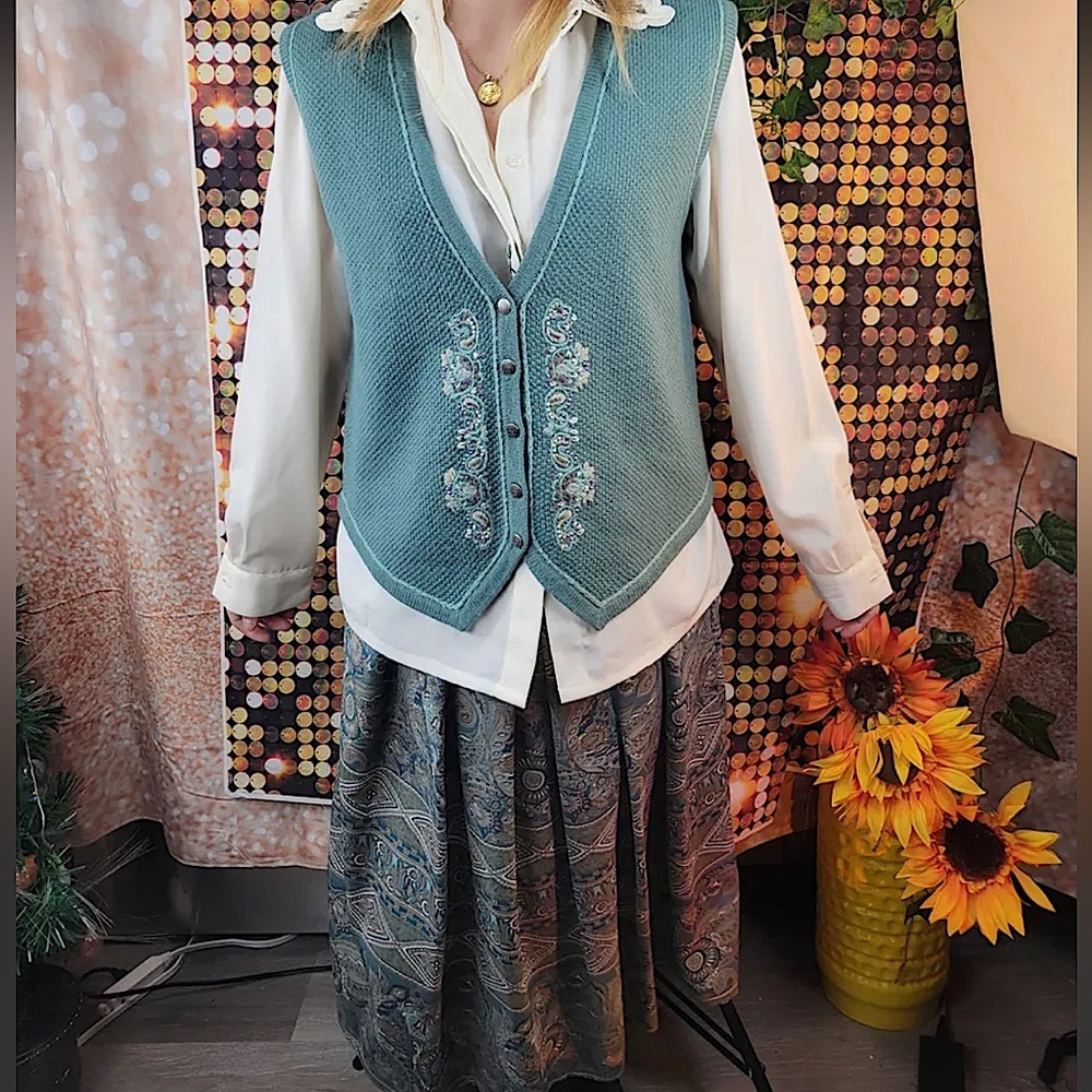 SEARS TRADITION 3-Piece Set, Vintage Blouse / Vest / Skirt
